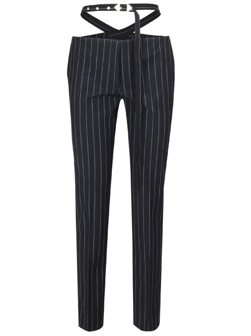 Navy blue stretch-design pants THE ATTICO | 241WCP167E067596